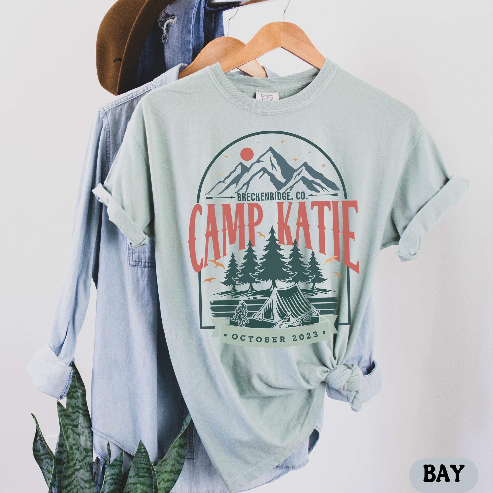 Vintage Camping Bachelorette & Mountain Bride Party Tees image 1