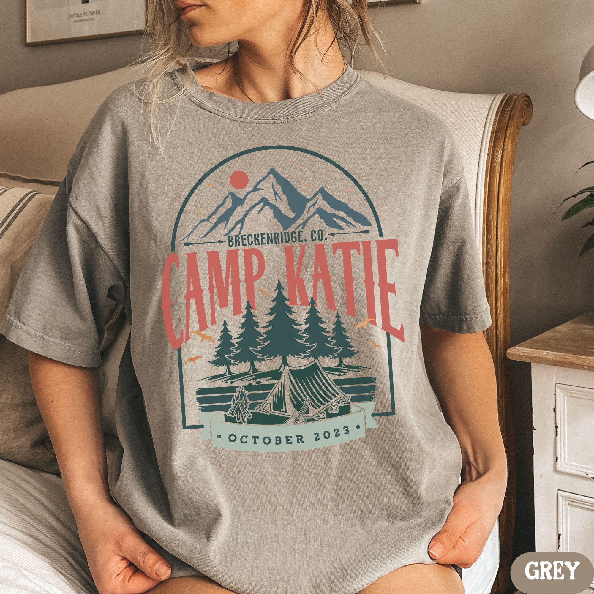 Vintage Camping Bachelorette & Mountain Bride Party Tees image 5