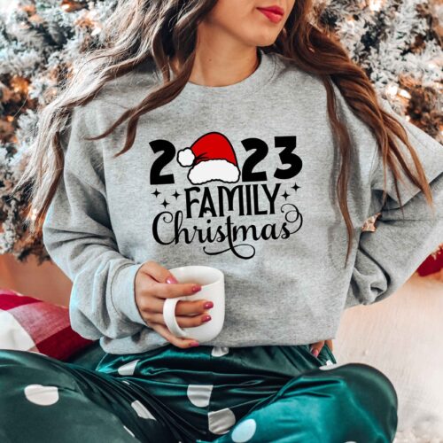 Family Christmas 2023 Shirt: Matching Santa Tees Party Shirt & Gifts image 0