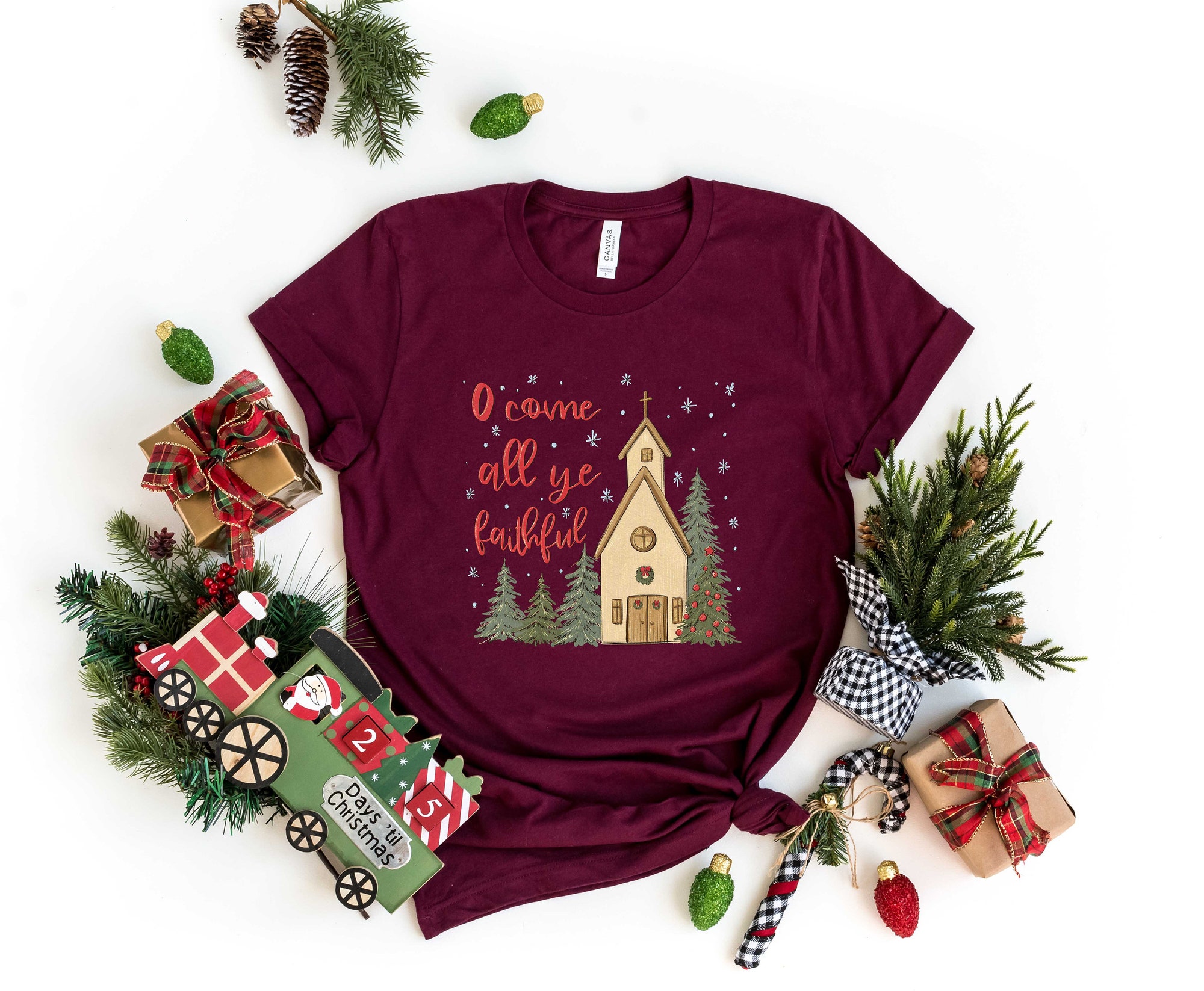 O Come Christmas Season Sweatshirt: Christian Nativity Story Tee Religious Gift image 3