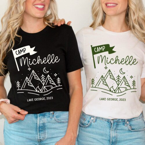 Camp Bachelorette Tees - Glamping & Hiking Bride Party Custom Shirts image 0