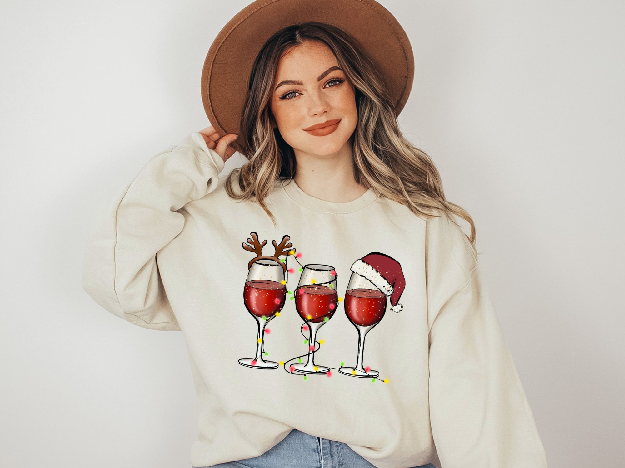 Christmas Wine Sweatshirt - Festive Holiday Sweater Collection image 4