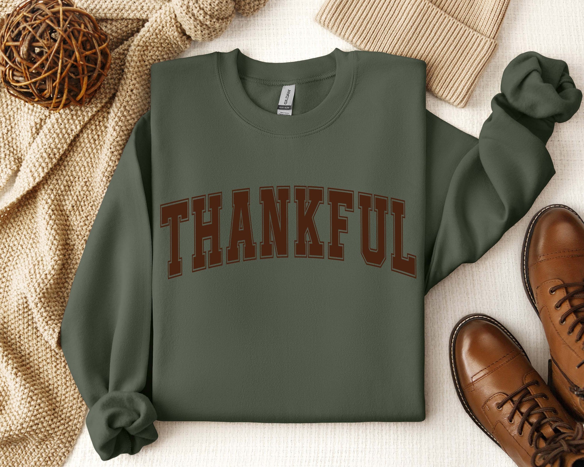 Thankful Sweatshirt | Womens Thanksgiving Shirt image 1