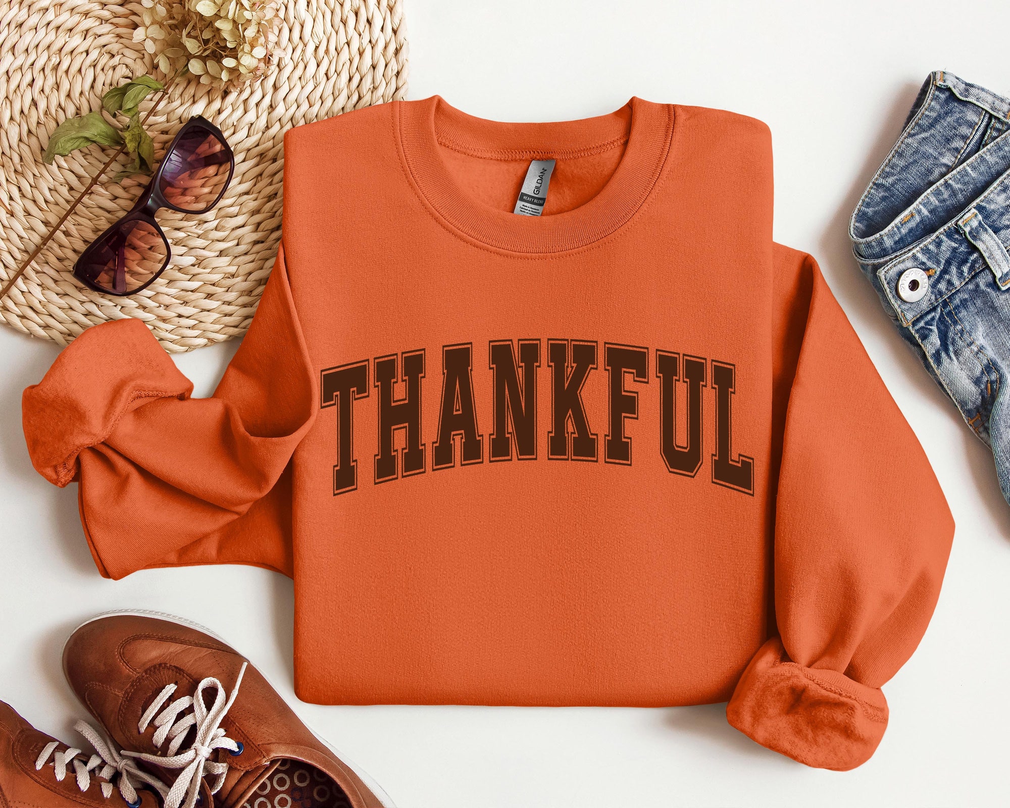 Thankful Sweatshirt | Womens Thanksgiving Shirt image 3