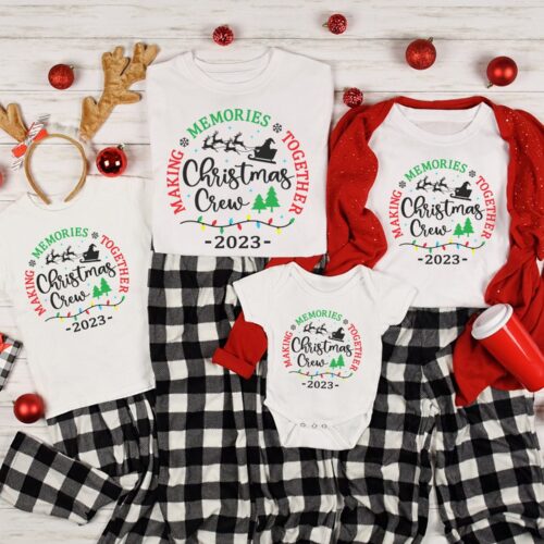 Christmas Crew & Pajama Shirts - Family Matching Tees image 0