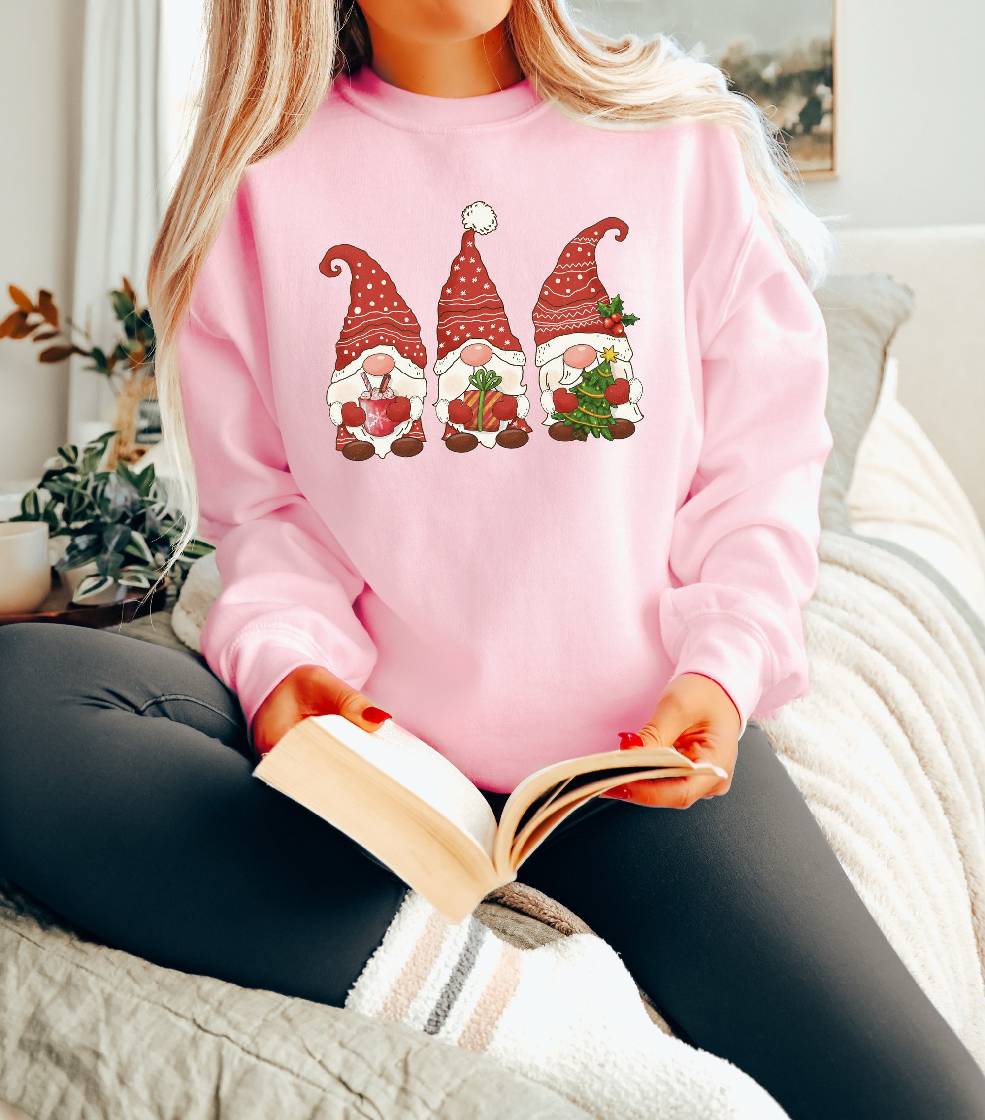 "Christmas Gnomes Sweatshirt - Cute Gnomies Merry Holiday Tee" image 4