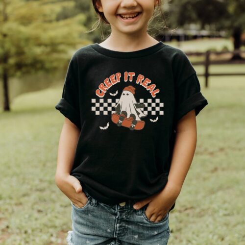 Creep It Real Kids Halloween Shirt - Funny Toddler Tee image 0