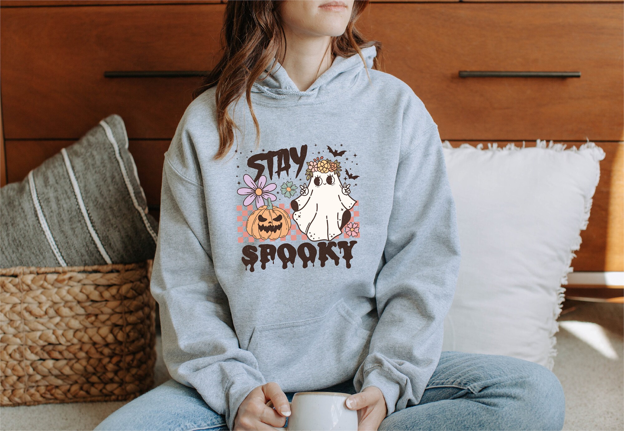 Stay Spooky: Ultimate Women's Halloween Ghost Hoodie 2023 image 2