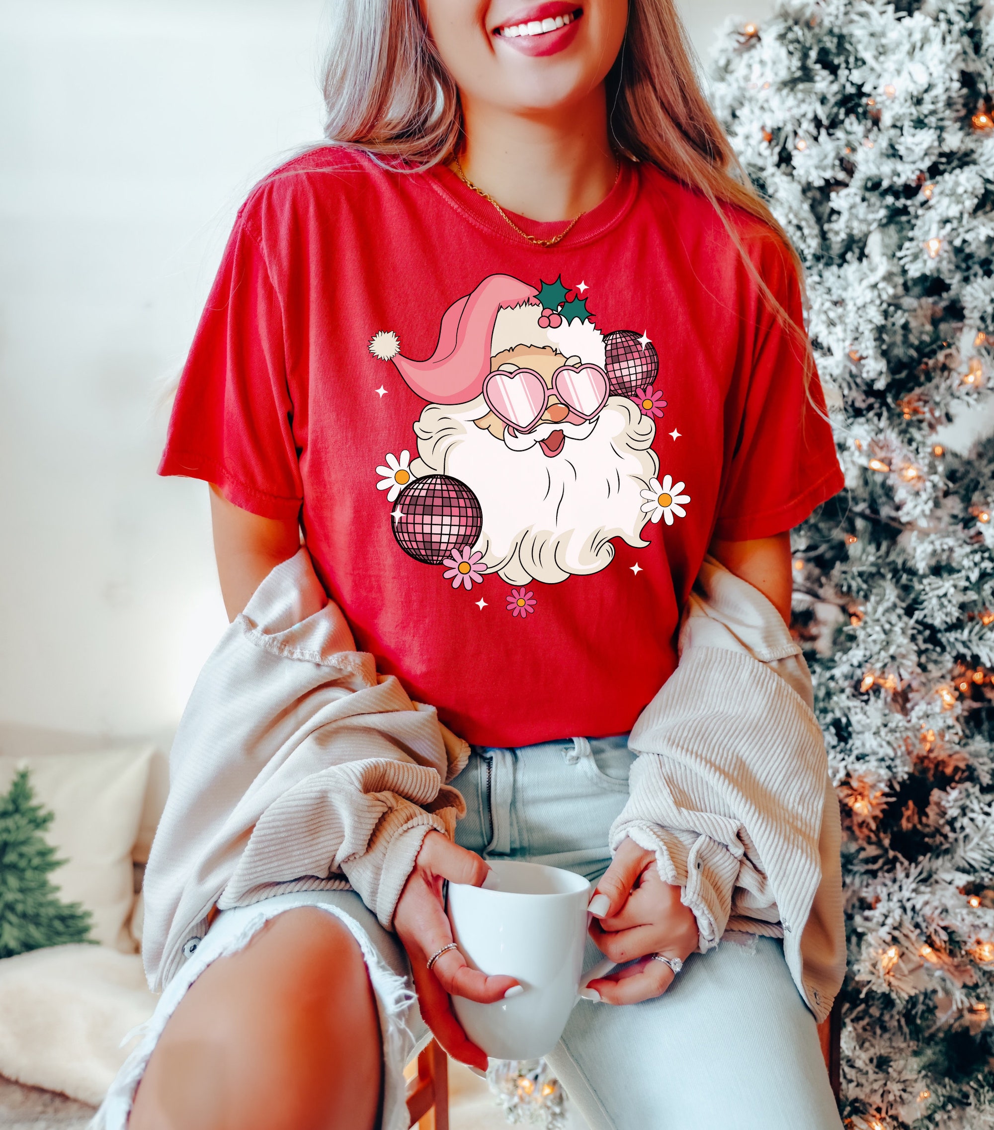 Disco Santa Shirt: Festive Christmas Sweatshirt image 2