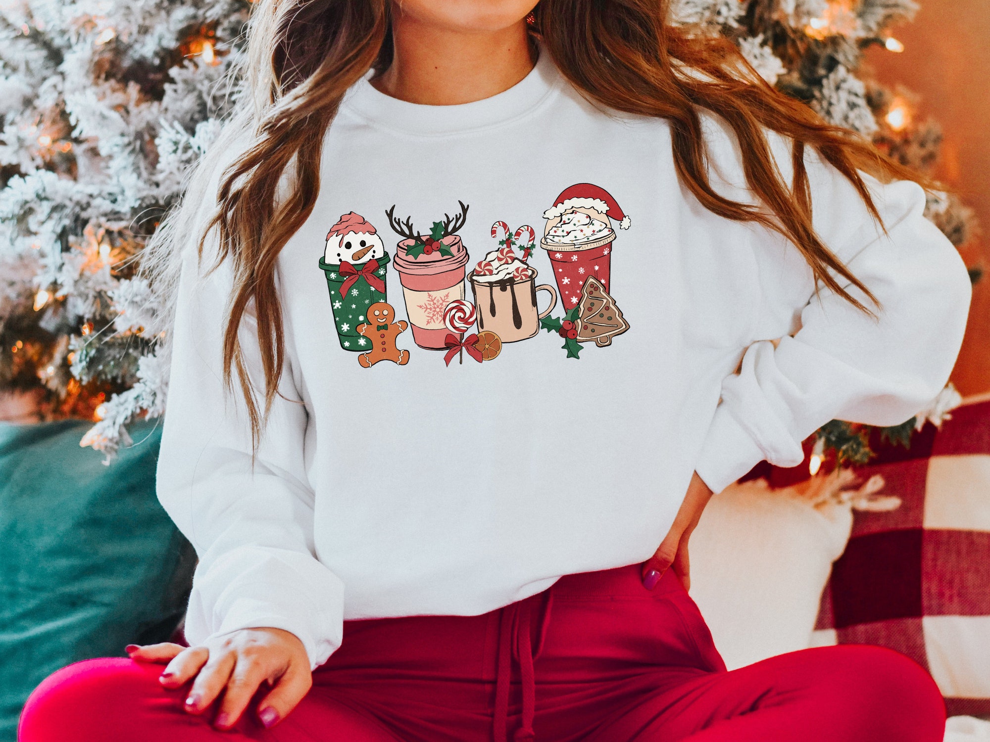 Christmas Coffee Sweatshirt - Cozy Winter Gift Collection image 1