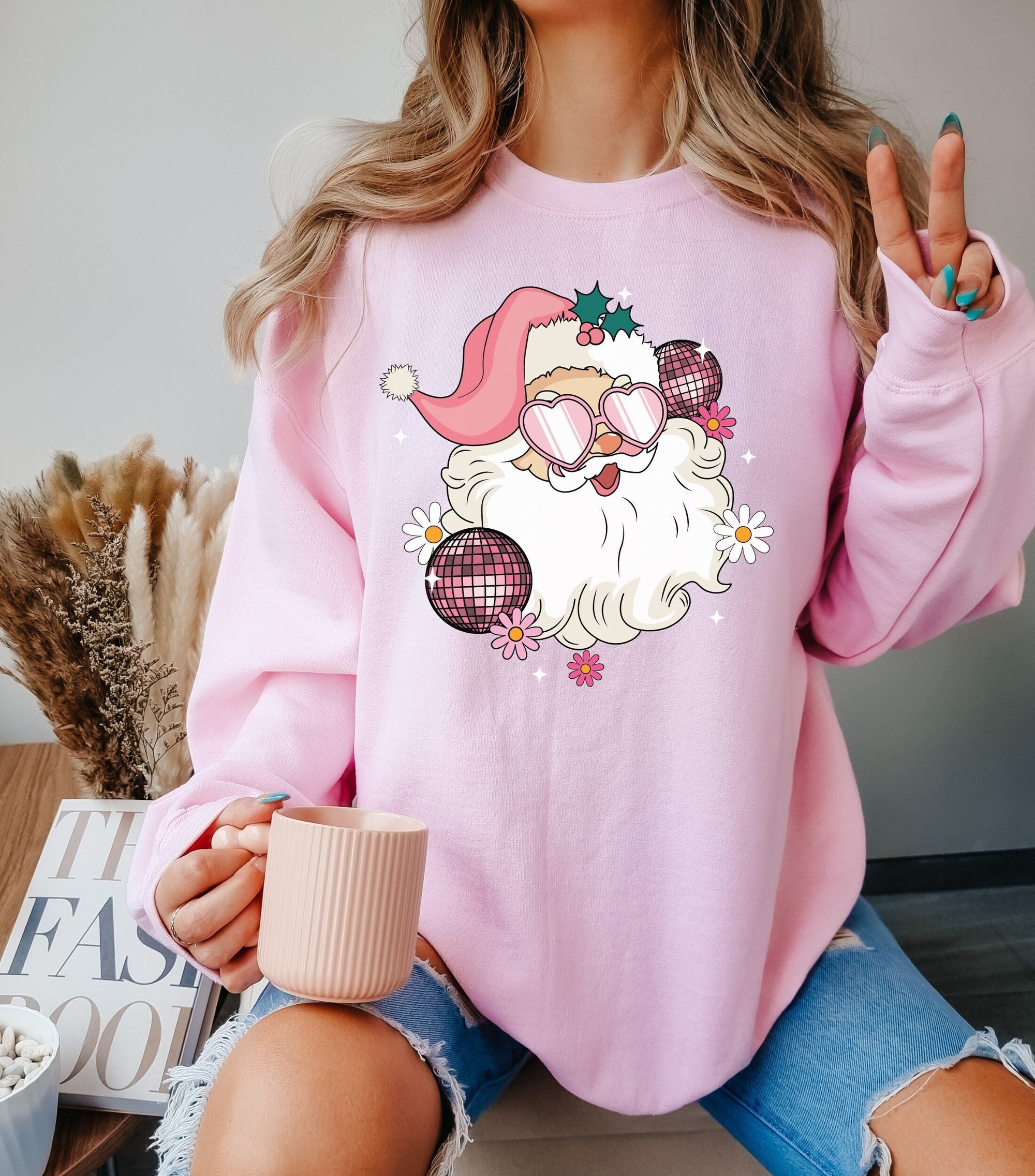 Disco Santa Sweatshirt - Festive Christmas Shirt Collection image 0