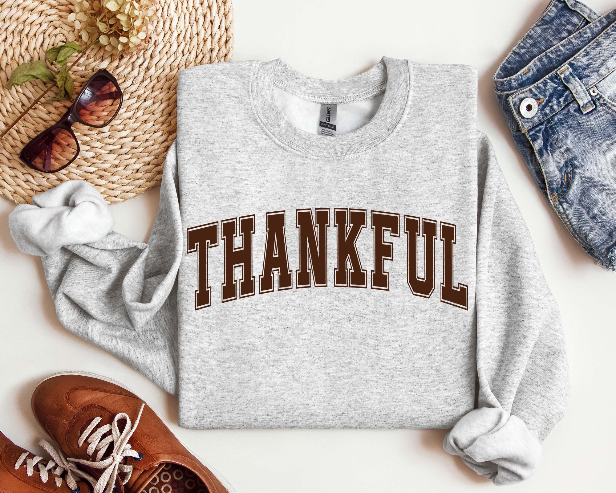 Thankful Sweatshirt | Womens Thanksgiving Shirt image 2