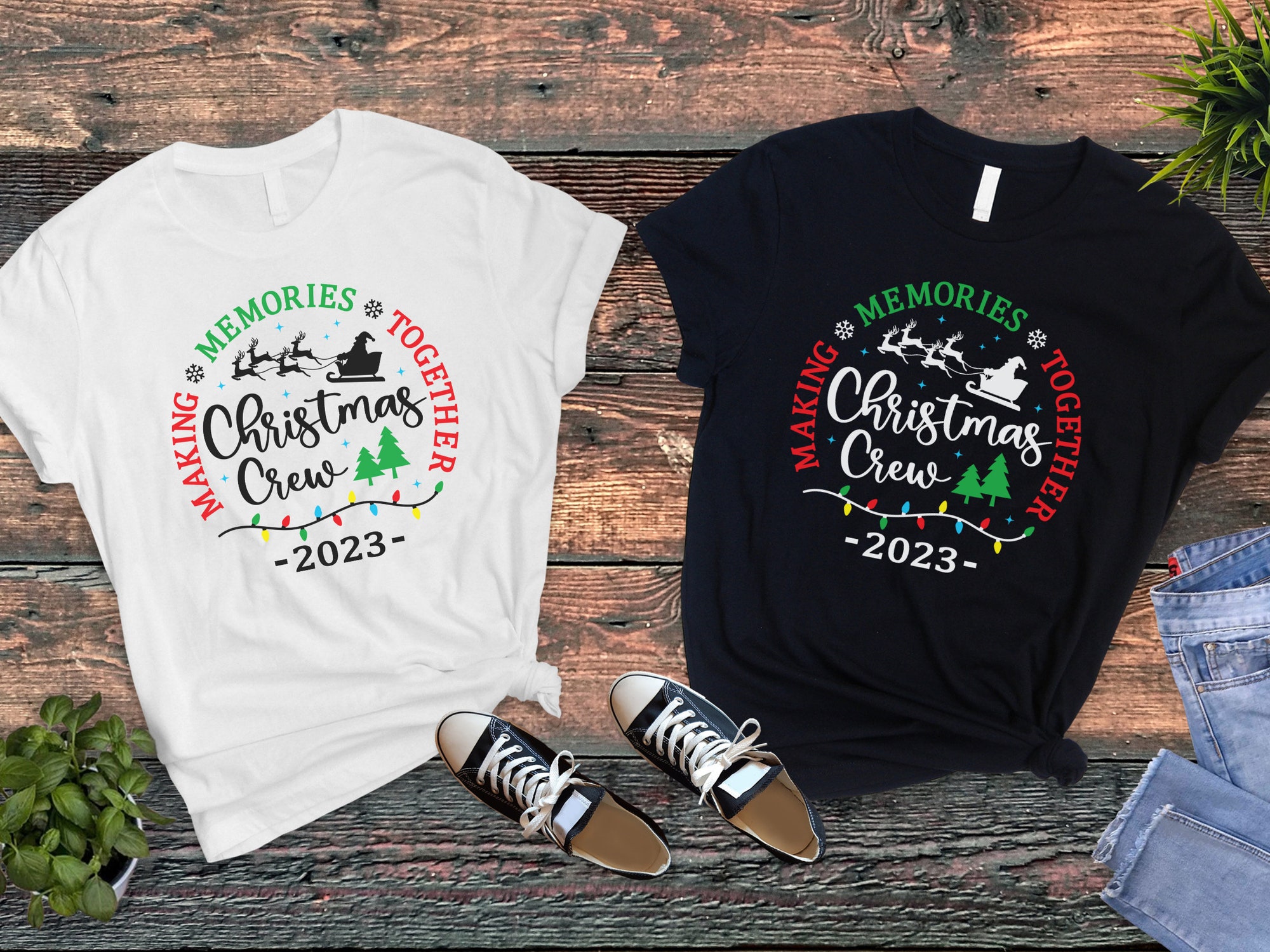 Christmas Crew & Pajama Shirts - Family Matching Tees image 2