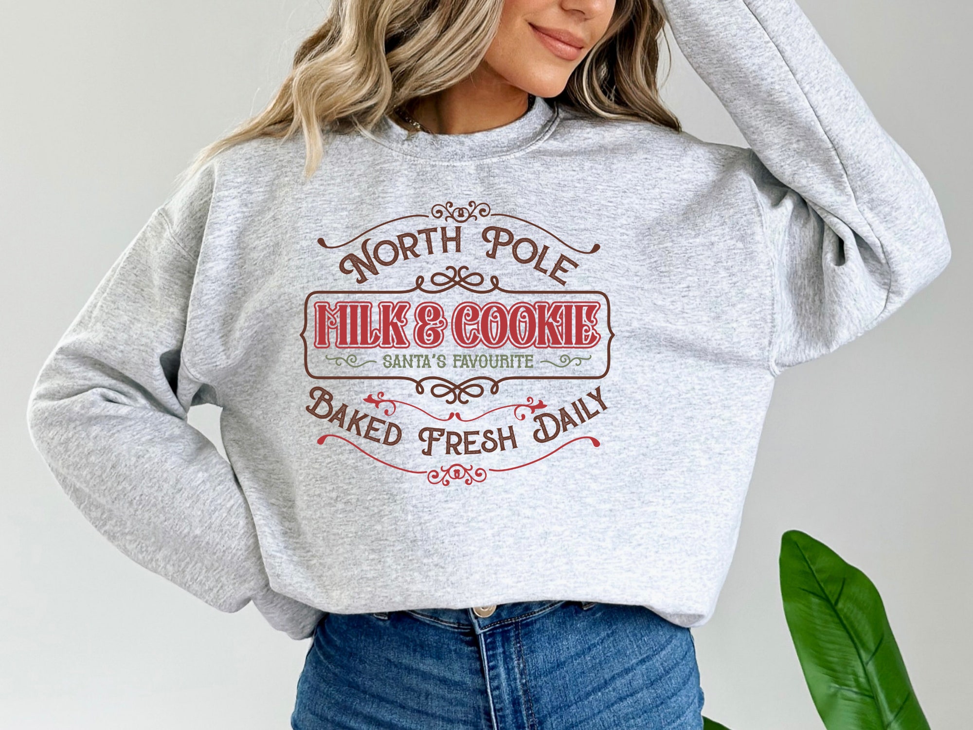 North Pole Milk and Cookie Co: Festive Christmas Sweatshirt image 3