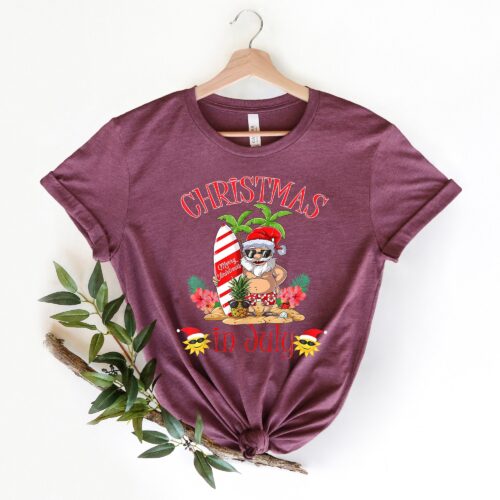 Summer Santa Shirts: Christmas in July & Holiday Vacation Tees image 0