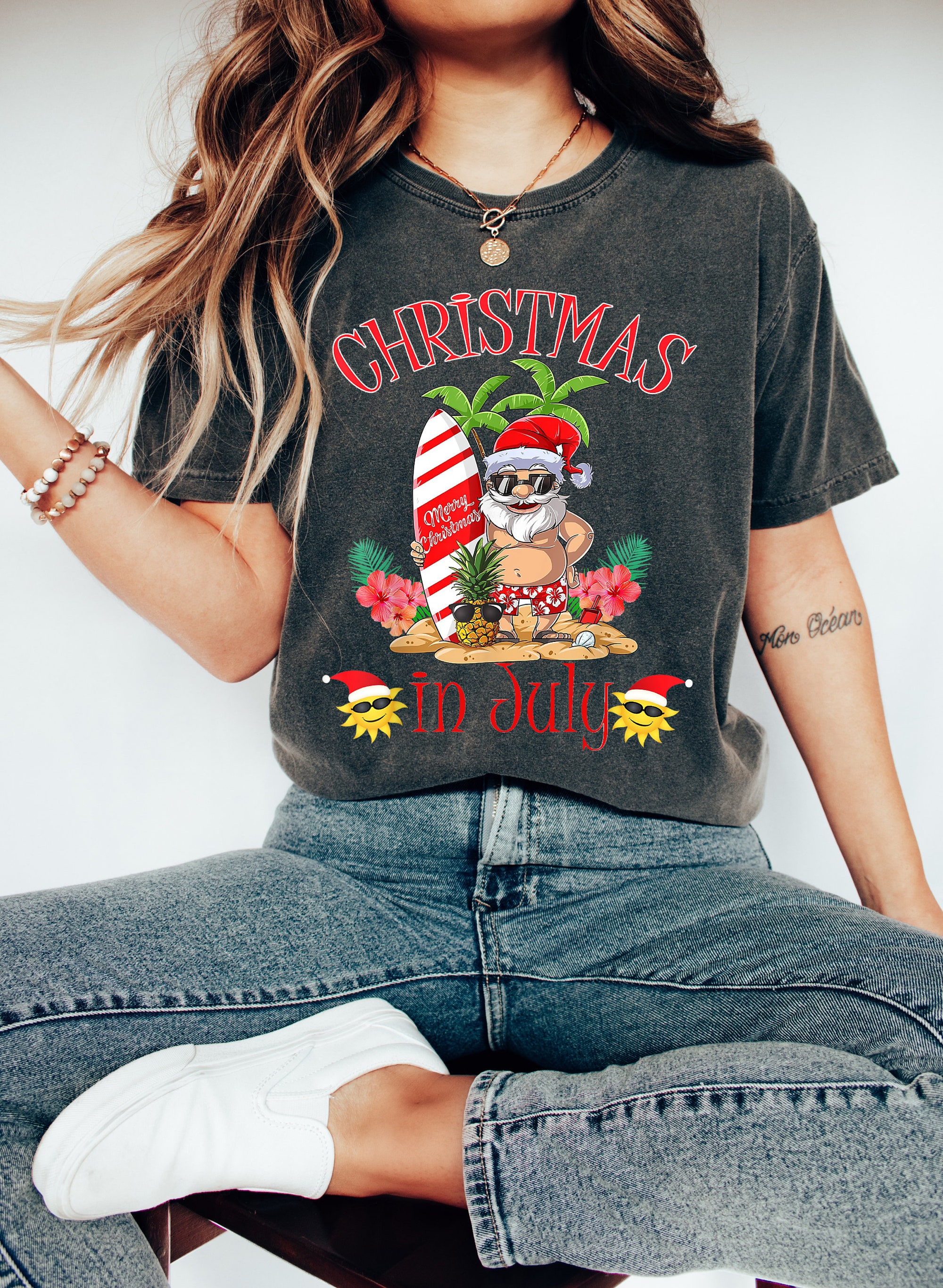 Summer Santa Shirts: Christmas in July & Holiday Vacation Tees image 2