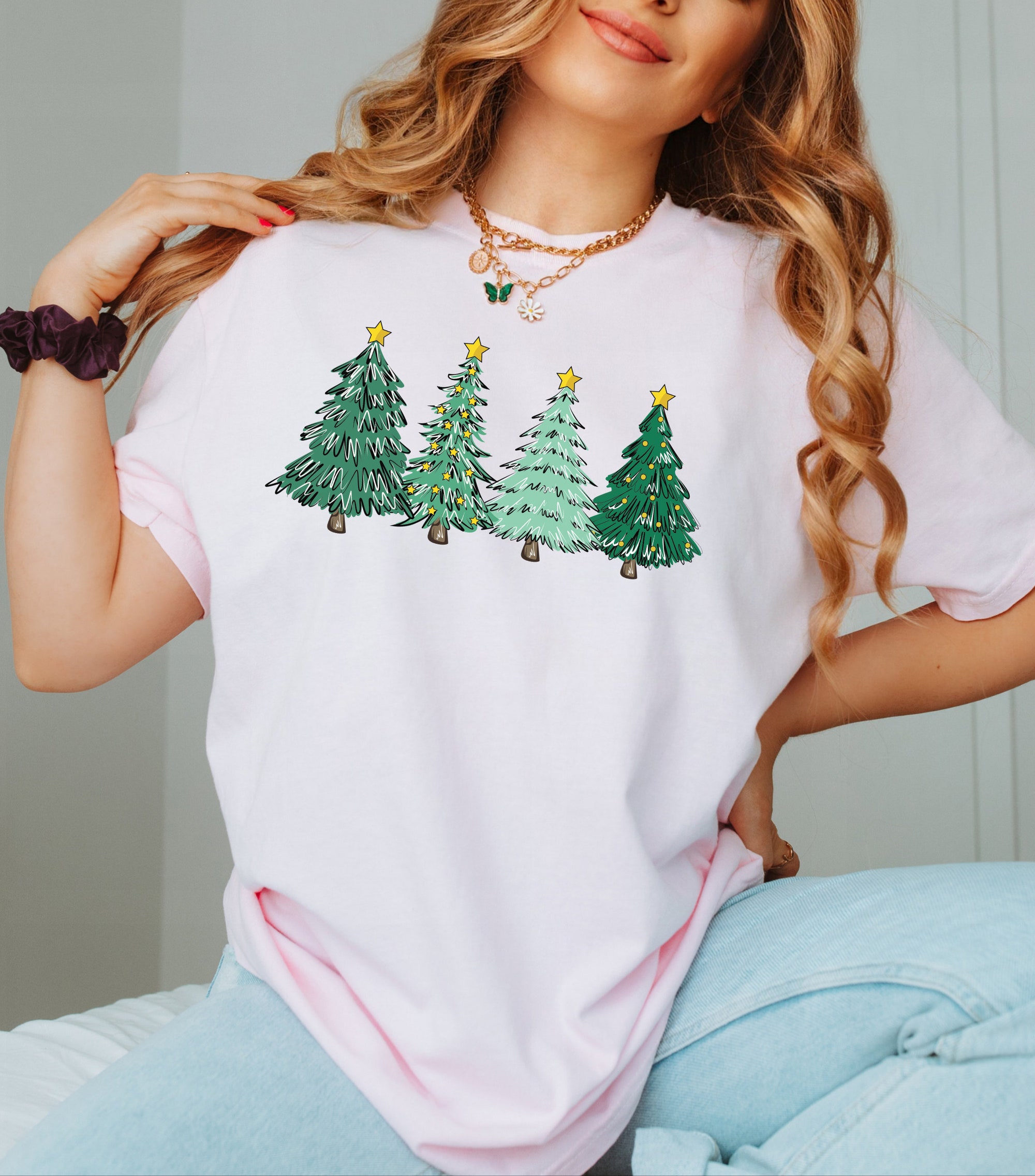 Christmas Trees Shirt - Festive Women's Holiday Apparel image 3