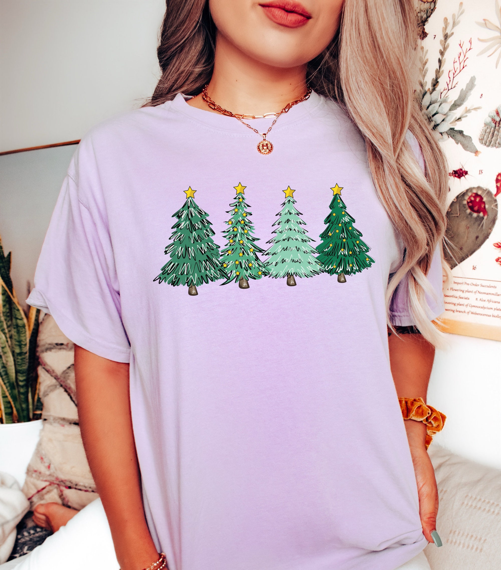 Christmas Trees Shirt - Festive Women's Holiday Apparel image 5