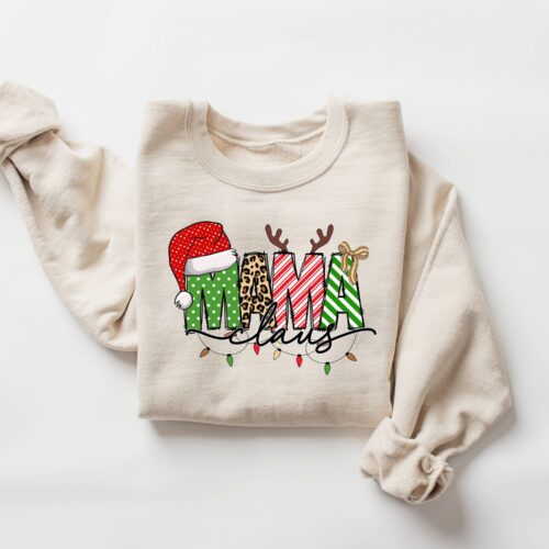 Mama Claus Sweatshirt | Merry Christmas Shirt image 0