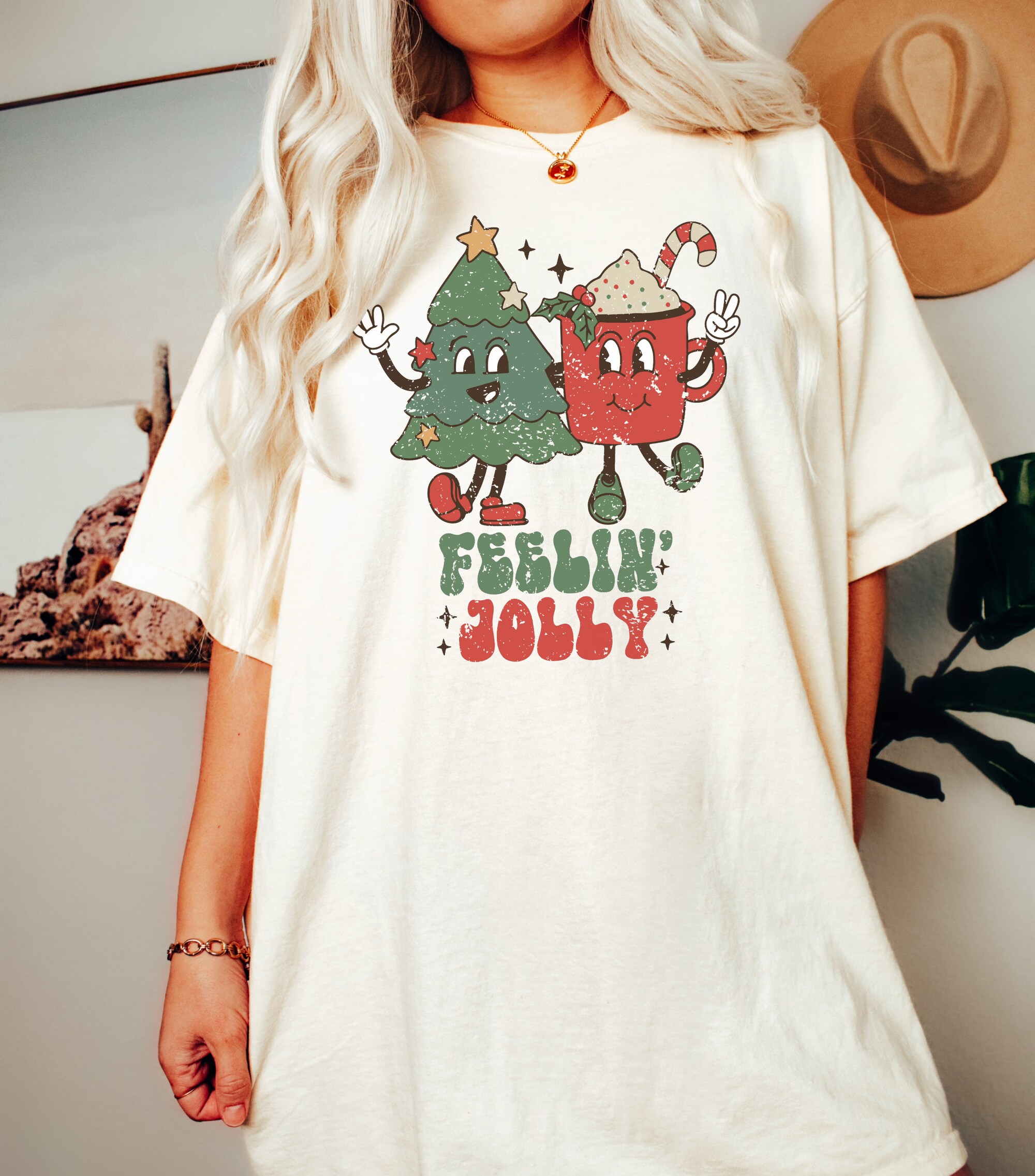 Jolly Retro Christmas & Vintage Santa Shirt Ugly Sweater Style image 3