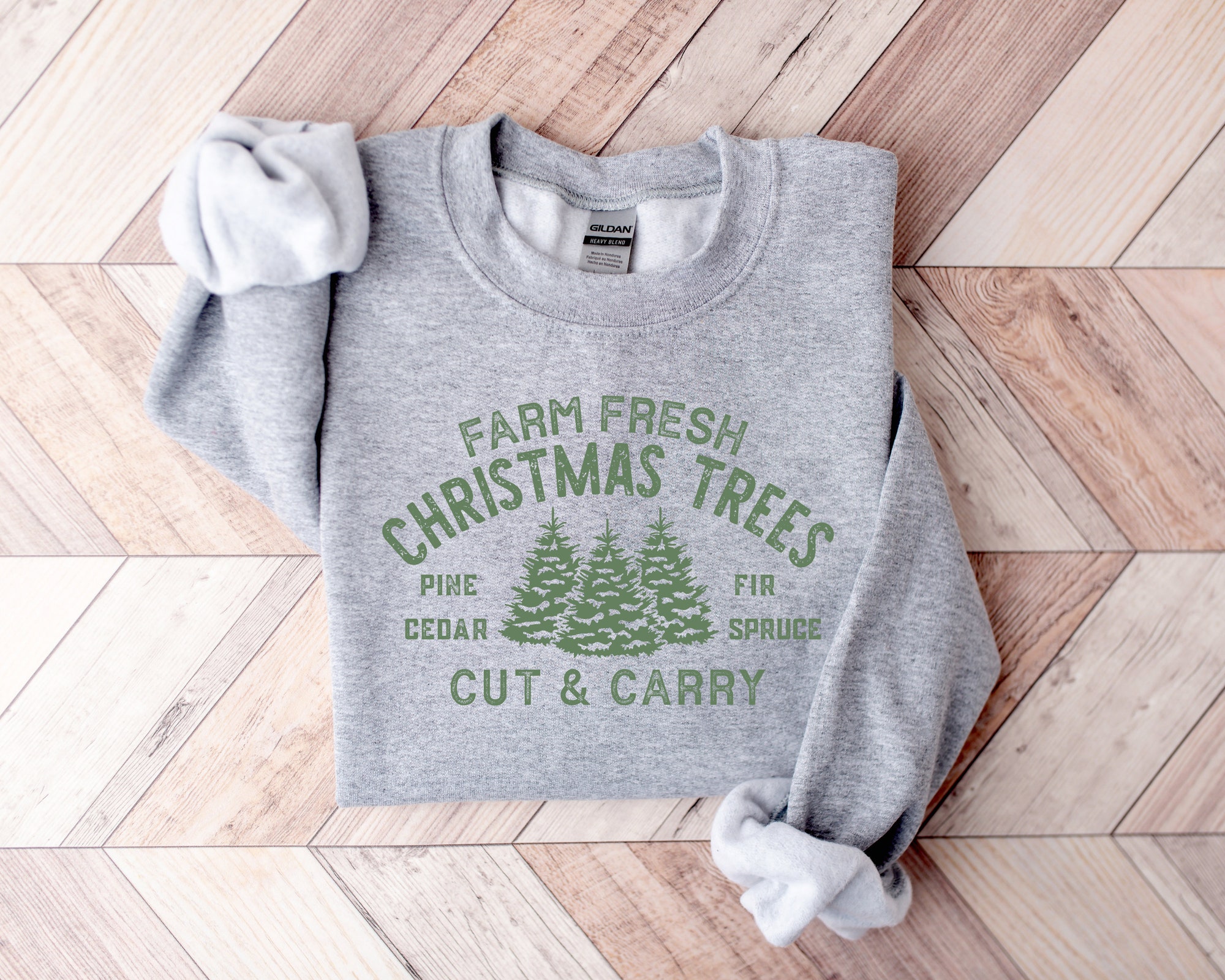 Farm Fresh Christmas Trees Shirt | Pine Spruce Fir image 3