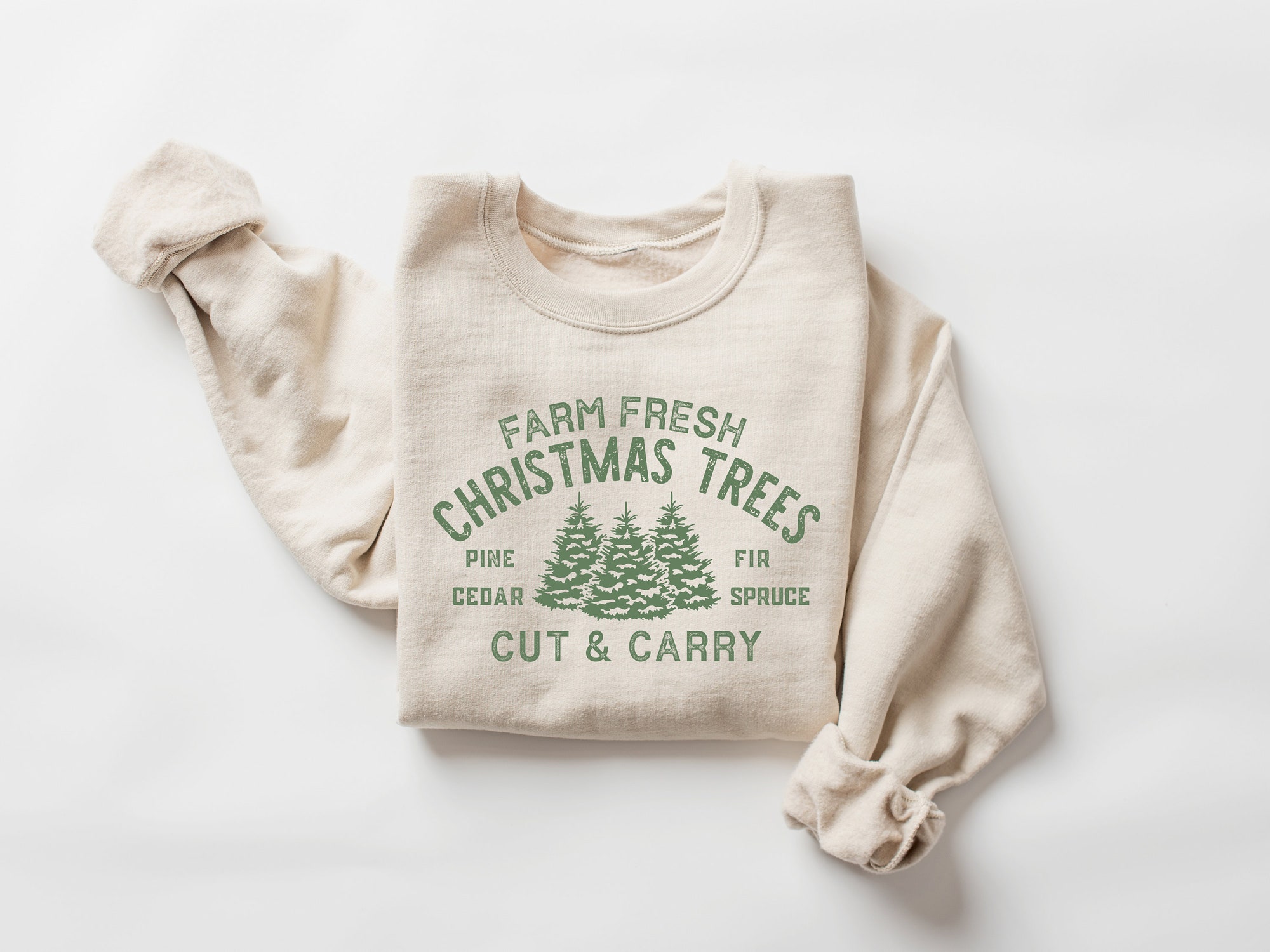 Farm Fresh Christmas Trees Shirt | Pine Spruce Fir image 2