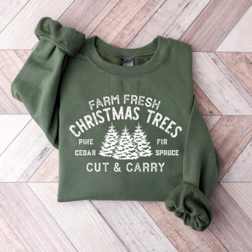 Farm Fresh Christmas Trees Shirt | Pine Spruce Fir image 0