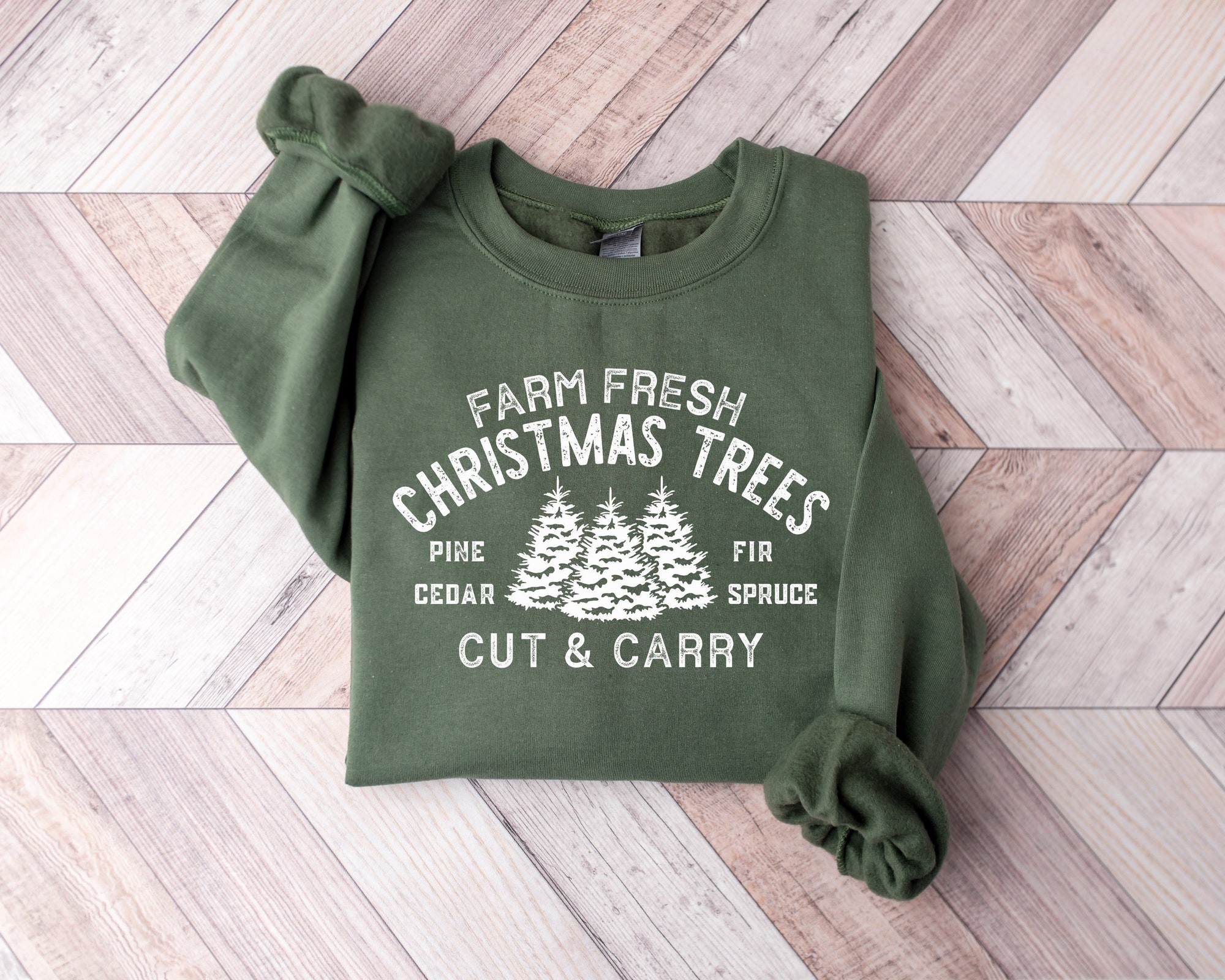 Farm Fresh Christmas Trees Shirt | Pine Spruce Fir image 0