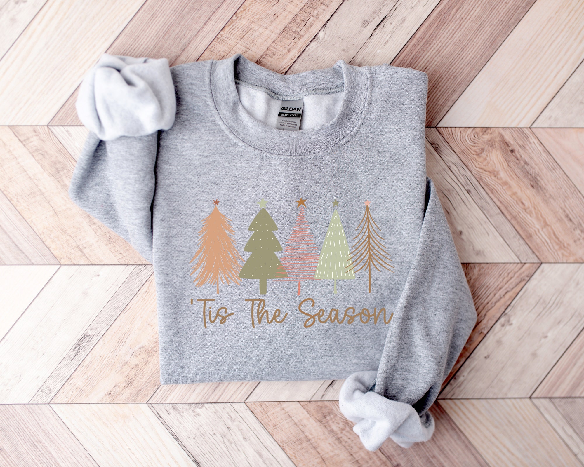 Tis The Season Sweatshirt | Funny Christmas Tree Sweatshirt image 3