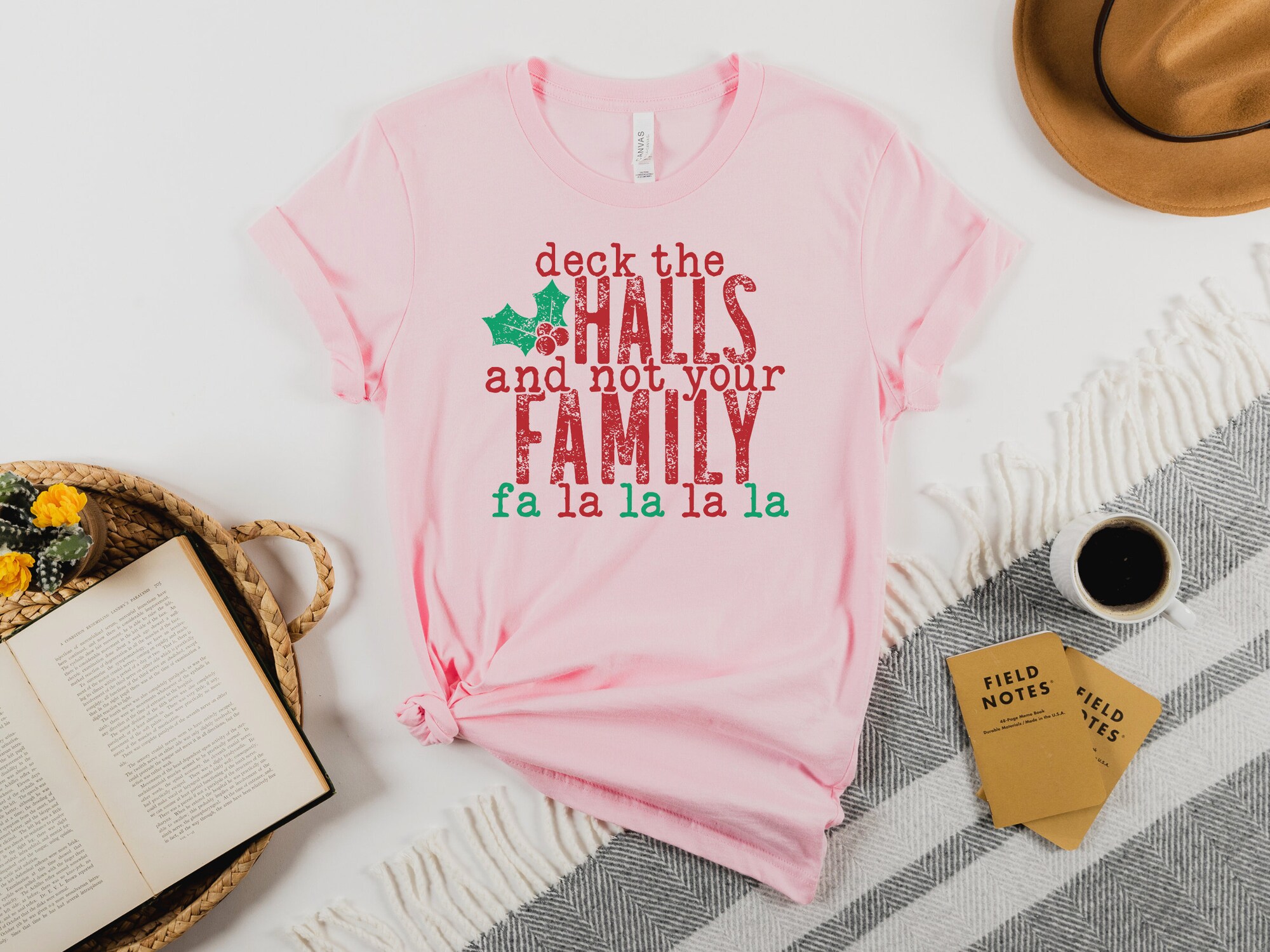 Funny 'Deck The Halls' Christmas Shirt: Sarcastic Holiday Gift Tee image 3