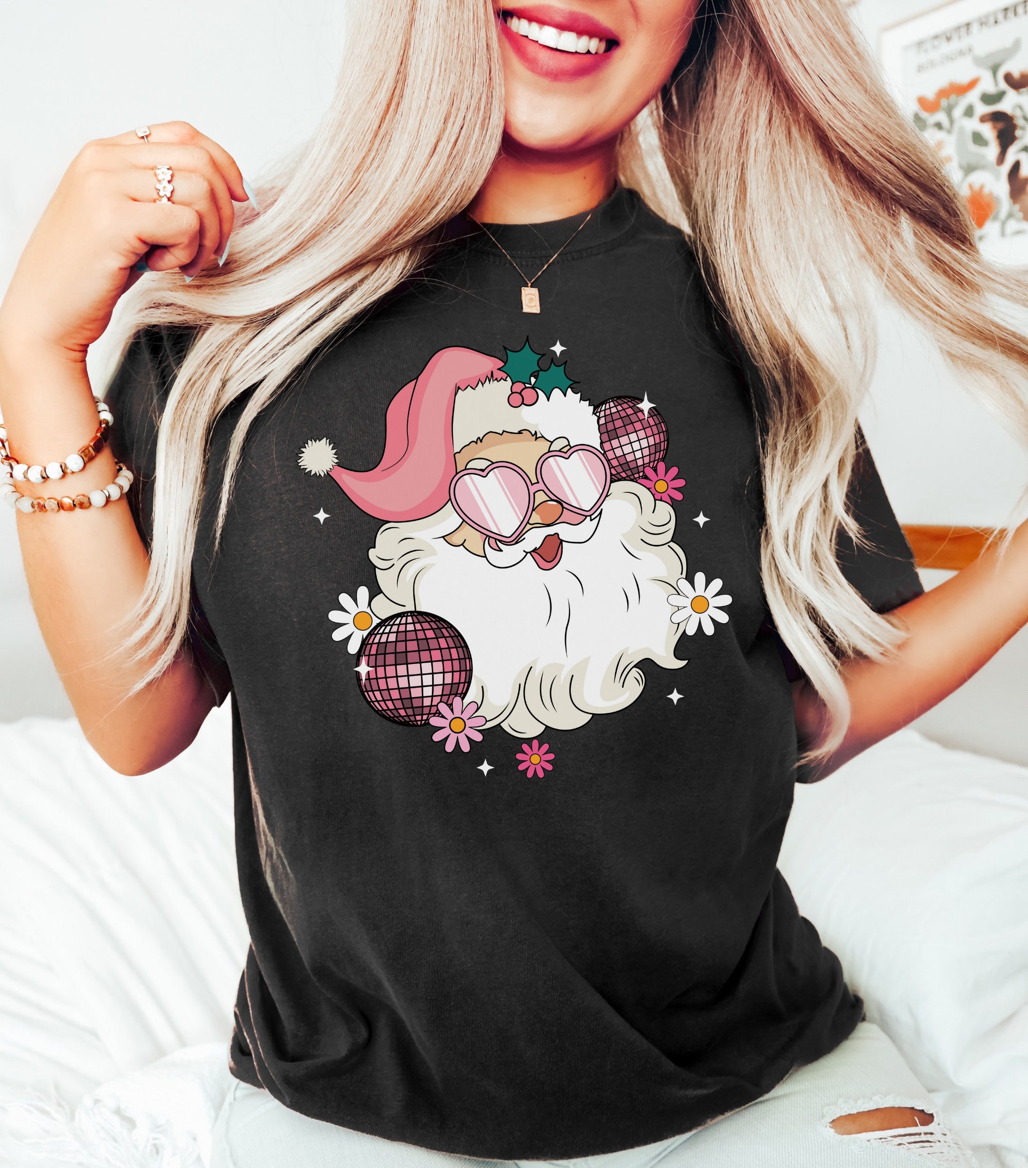 Disco Santa Shirt: Festive Christmas Sweatshirt image 3