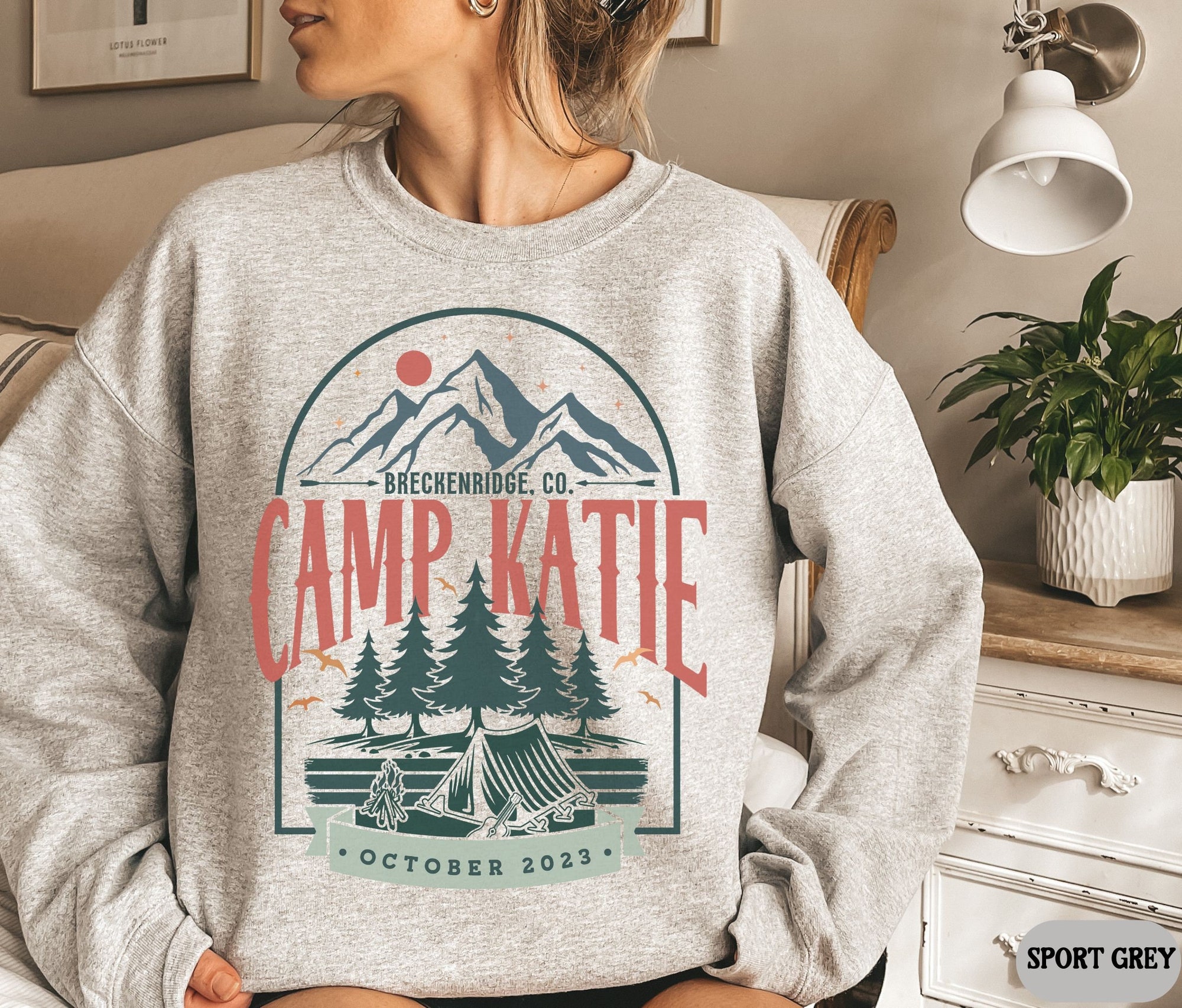 Vintage Camping Bachelorette Sweatshirts - Mountain Bride Tees image 0