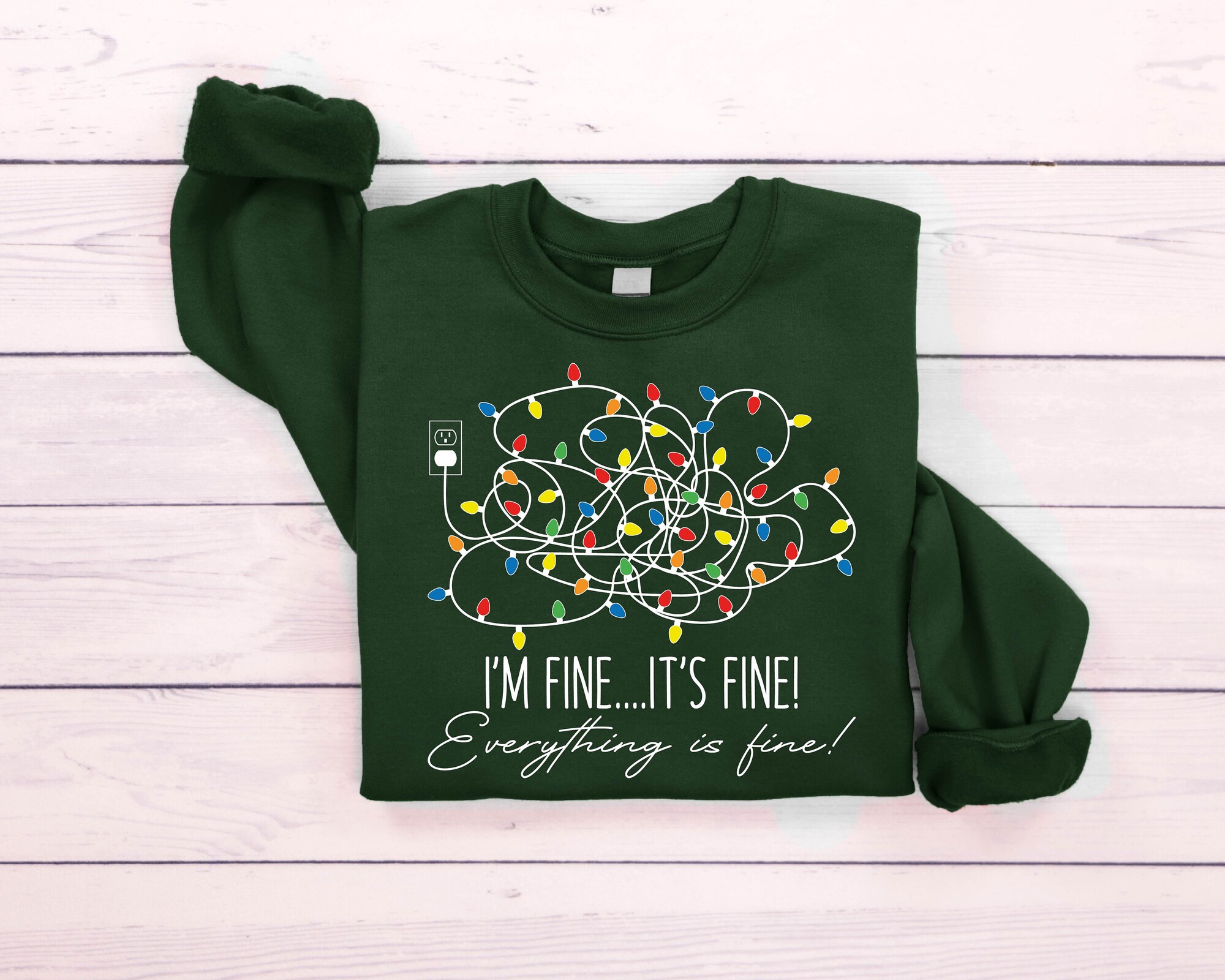 Christmas Sweatshirt for Women: 'I'm Fine Everything Is Fine' image 7