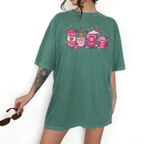 Christmas Coffee Shirt - Cozy Winter Women's Latte Shirt image 0