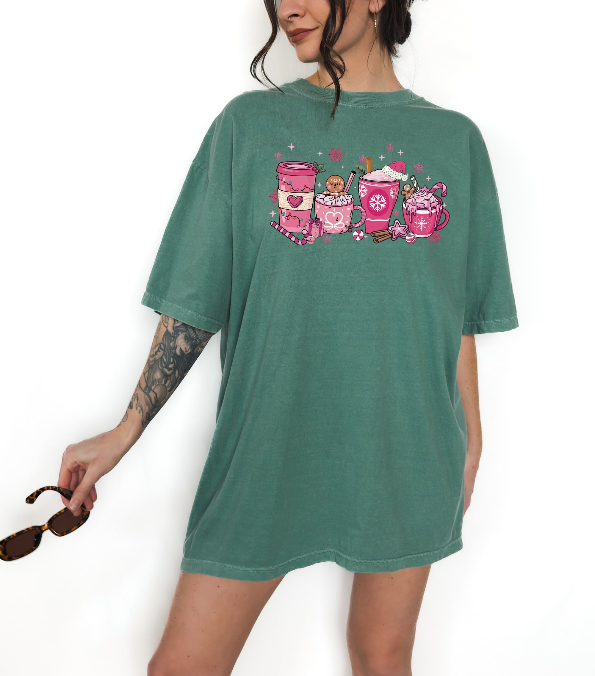 Christmas Coffee Shirt - Cozy Winter Women's Latte Shirt image 0