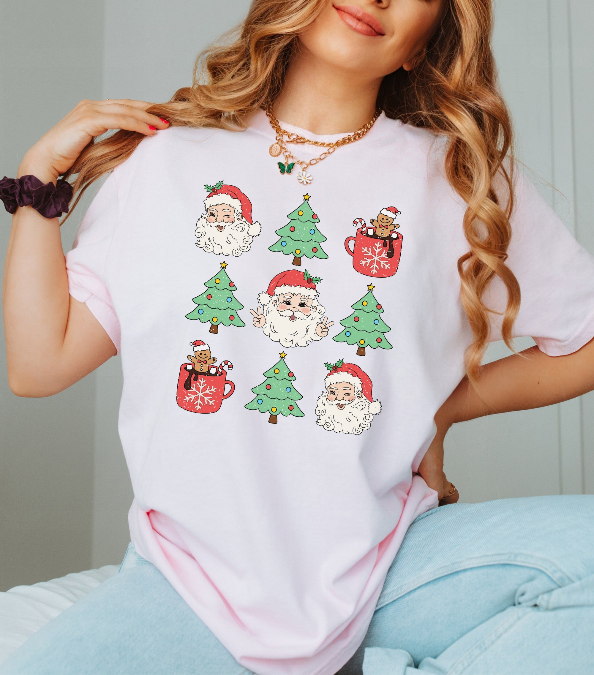 Retro Christmas Shirt - Festive Graphic Tees image 3