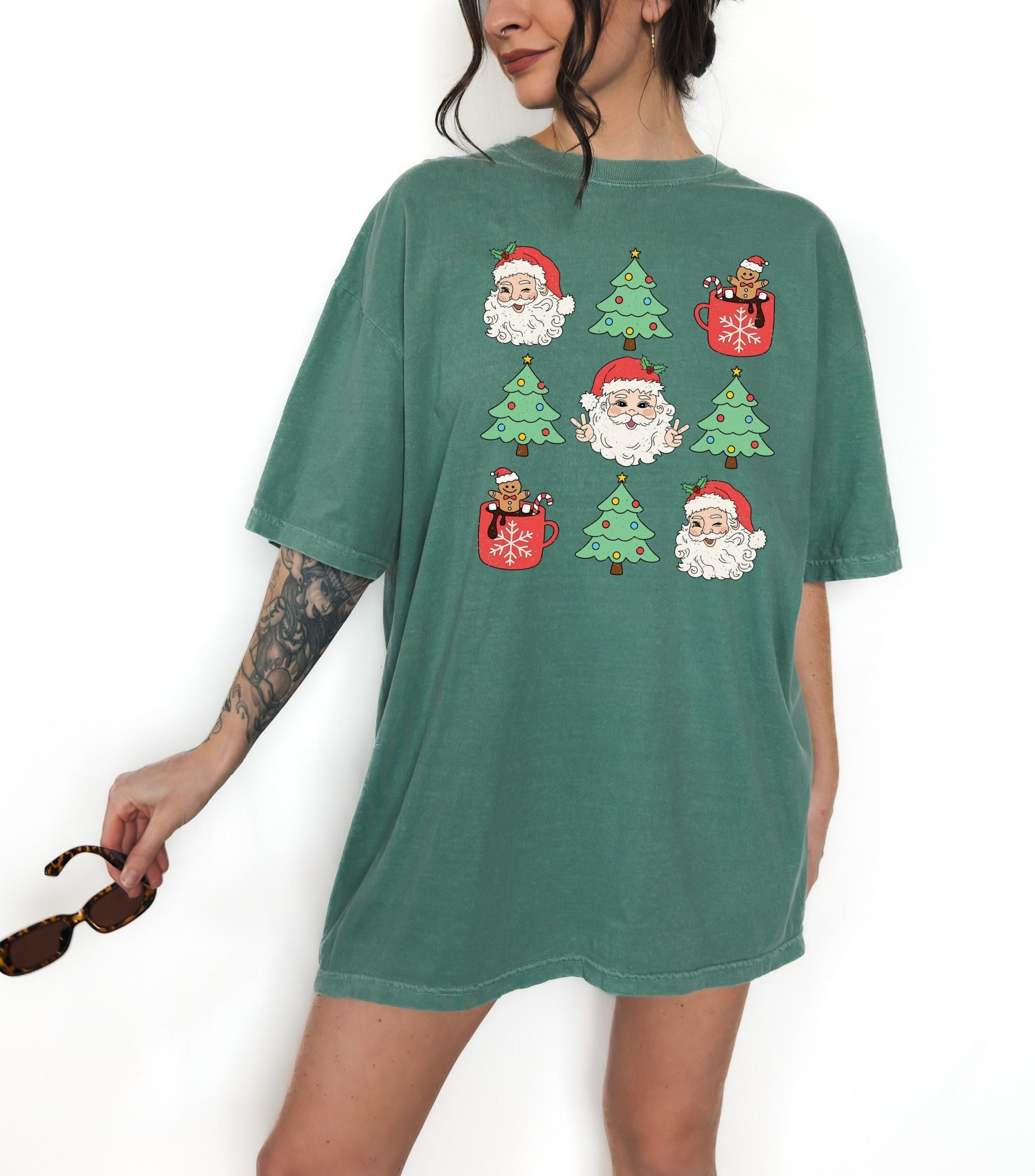 Retro Christmas Shirt - Festive Graphic Tees image 1