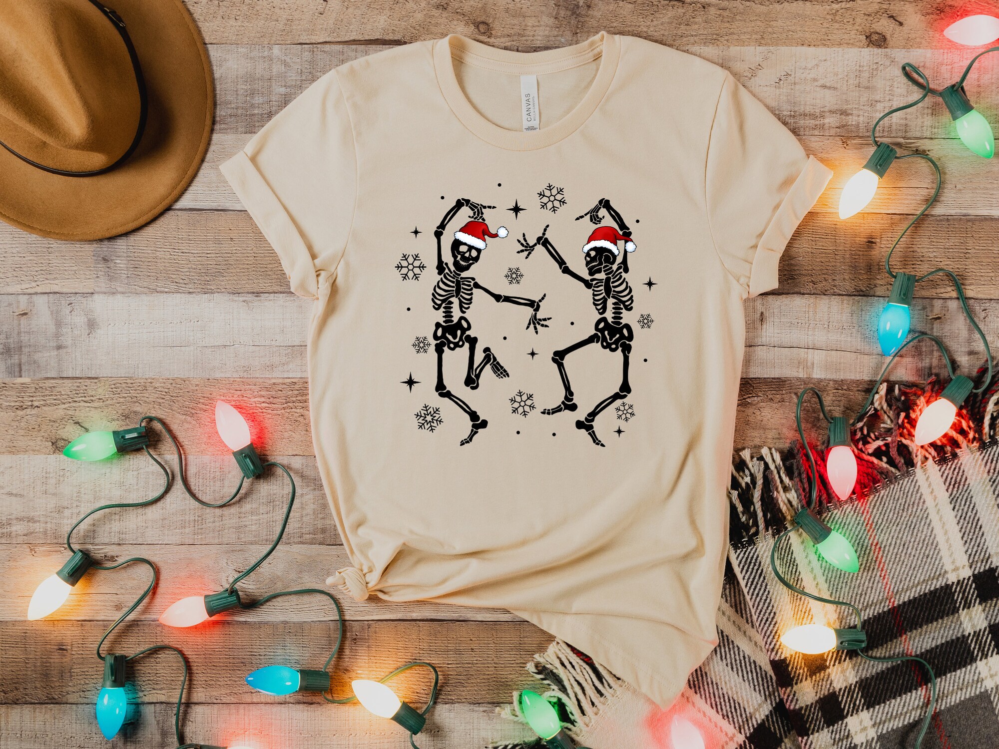 Sarcastic Skeleton Christmas Shirt - Funny Merry Xmas Gift image 1