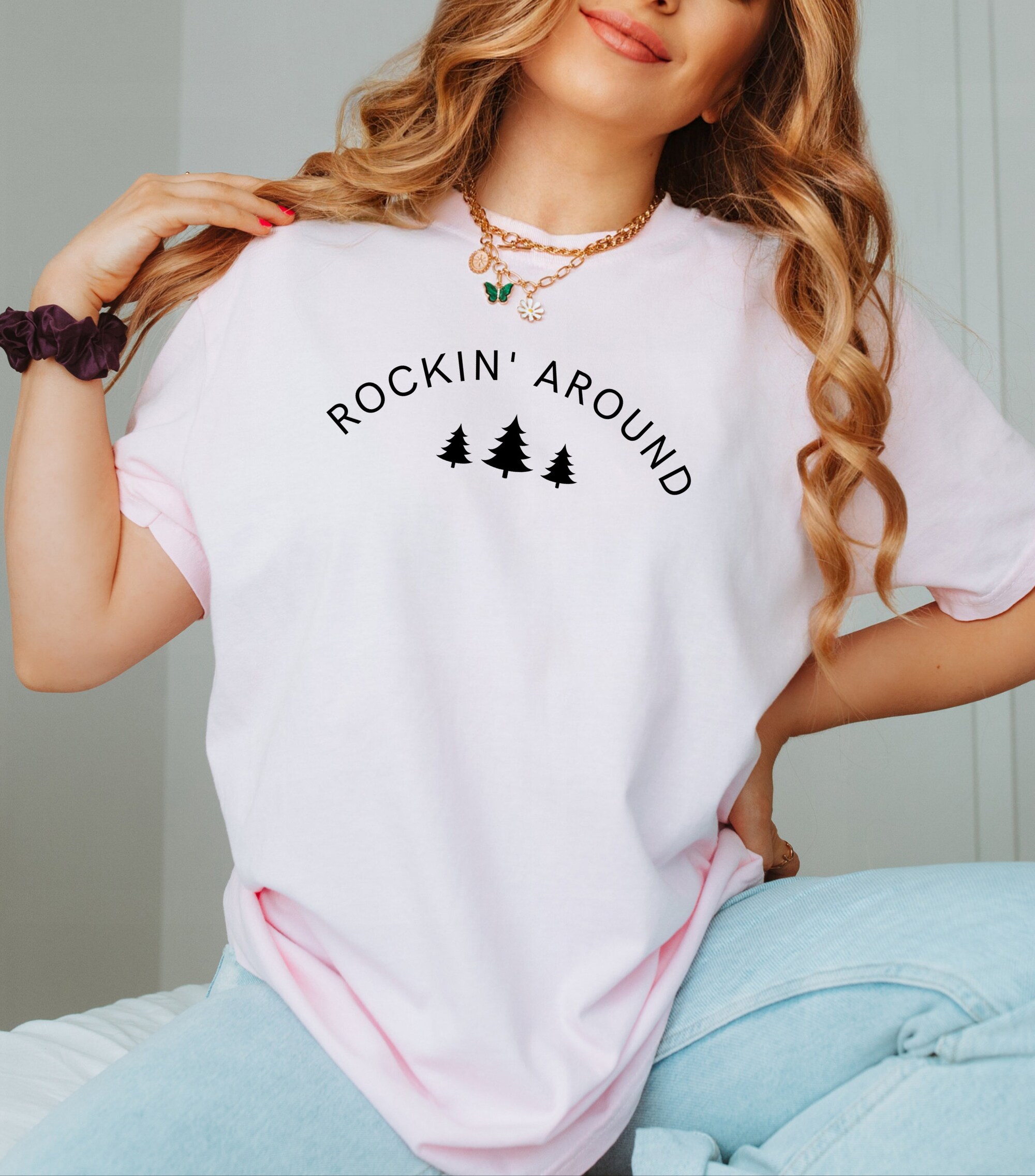 Rockin' Christmas Tree & Holiday Sweater Shirt - Xmas Gift Tee image 2