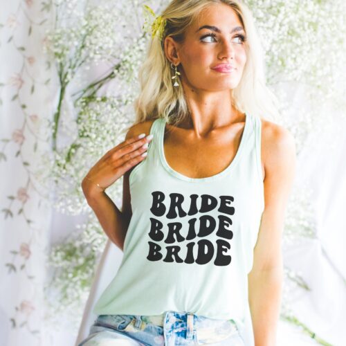 Retro Bachelorette Tank Top: Cute Groovy Style image 0