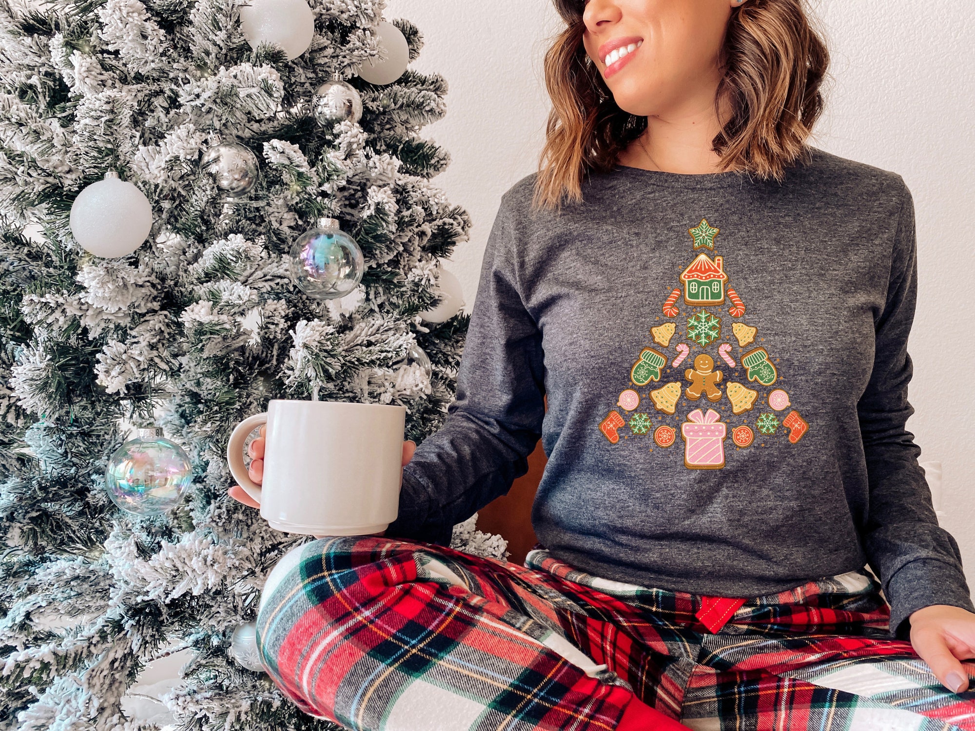 Christmas Cookie Tree Shirt - Festive Xmas Gift Idea image 1