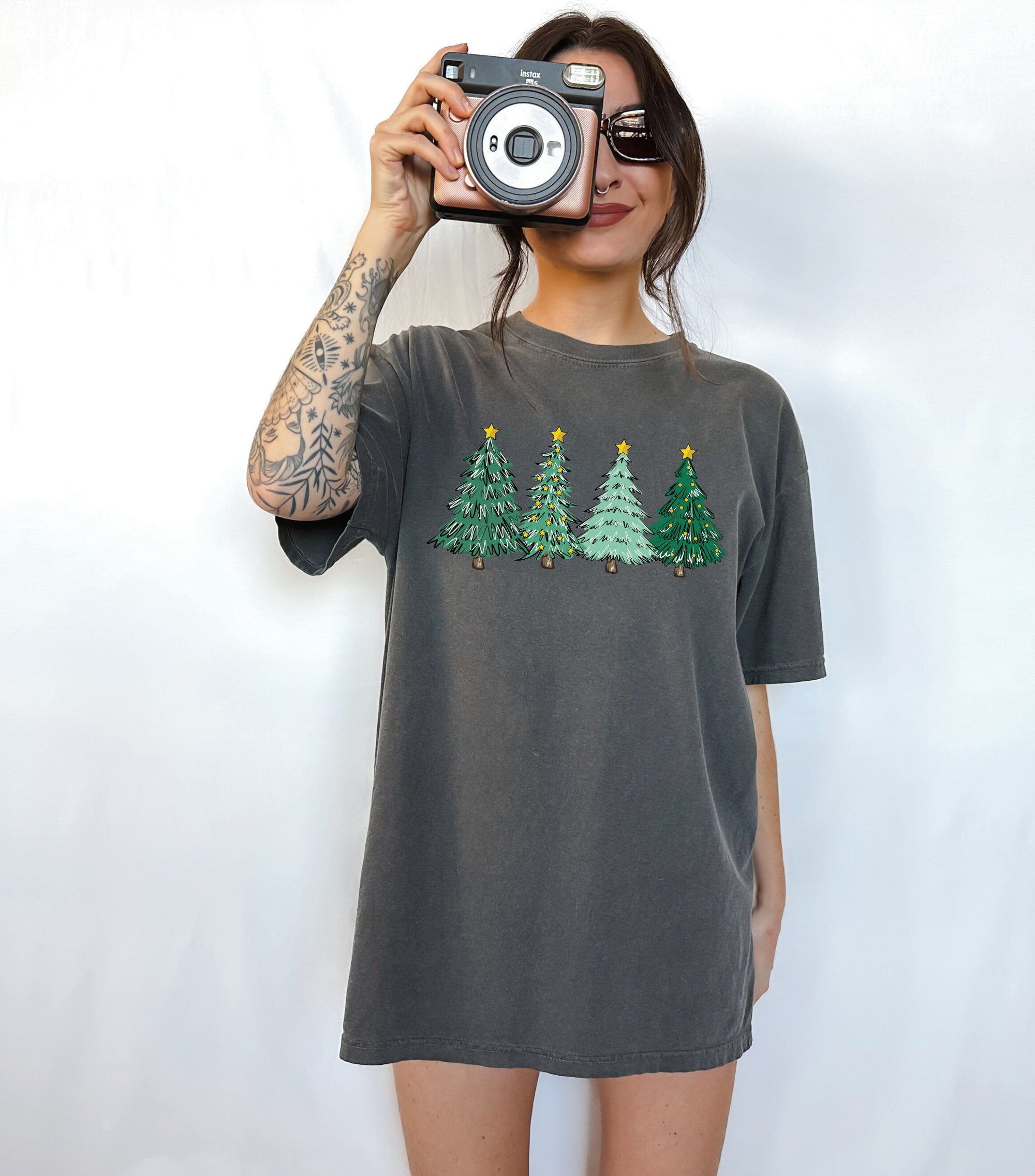 Christmas Trees Shirt - Festive Women's Holiday Apparel image 2