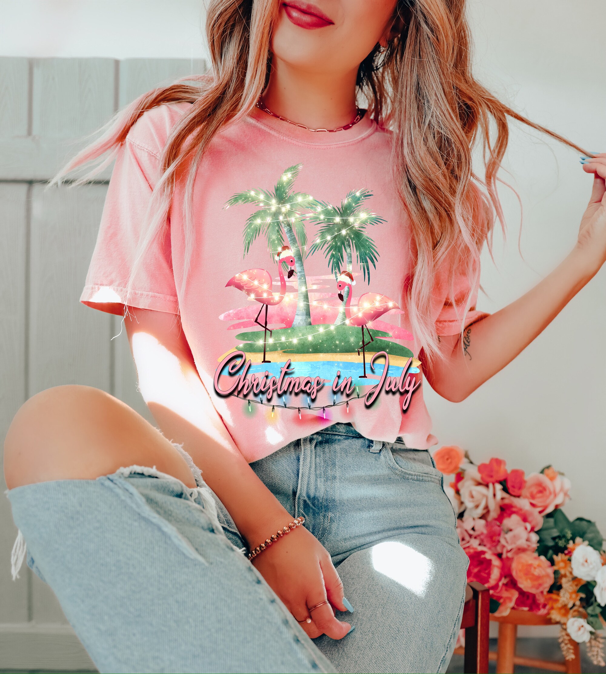 Summer Santa Tee: Christmas in July & Holiday Vacation Shirt image 4