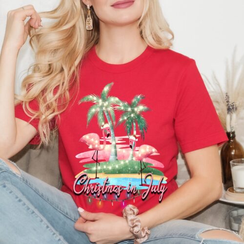 Summer Santa Tee: Christmas in July & Holiday Vacation Shirt image 0