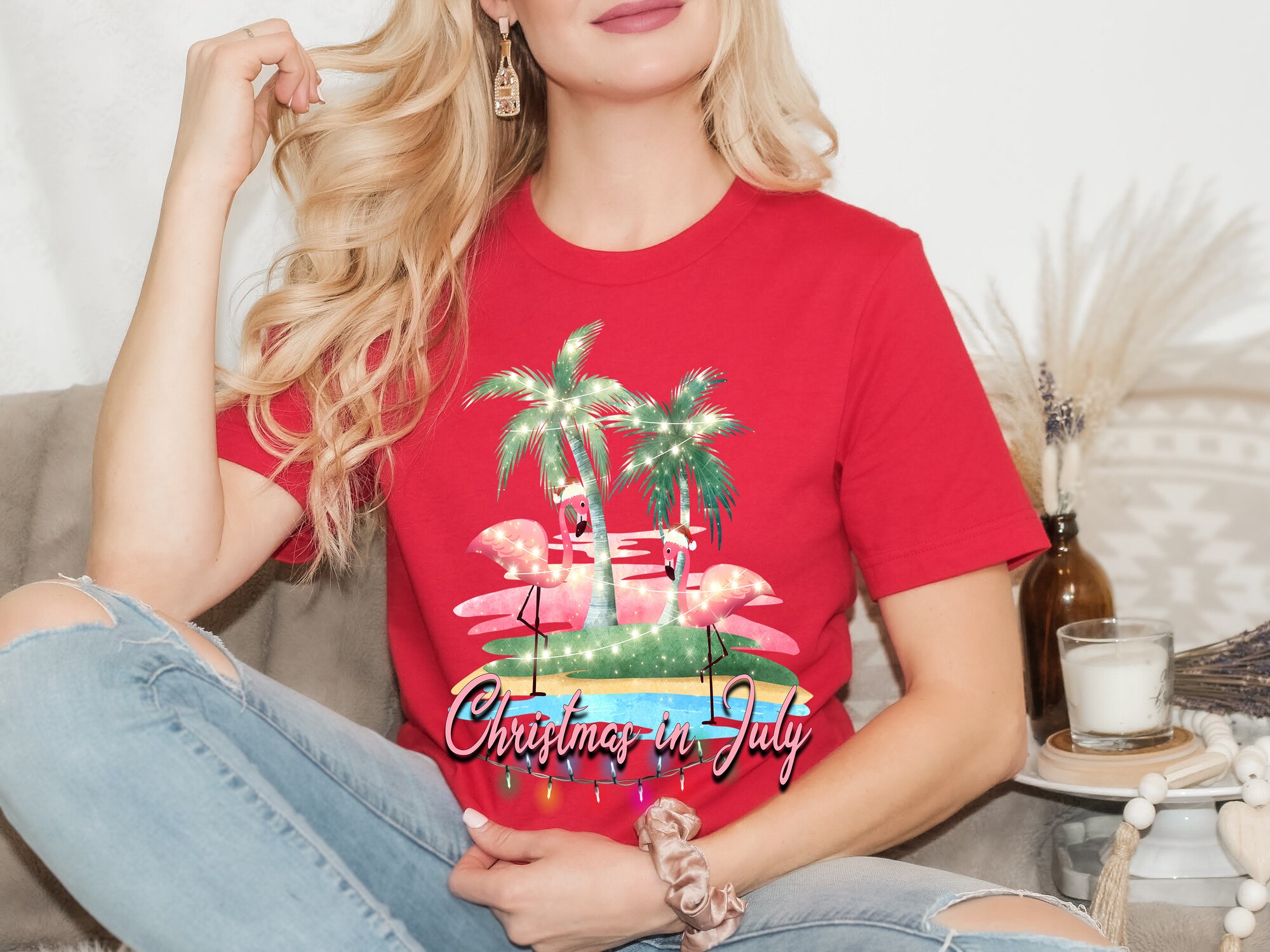 Summer Santa Tee: Christmas in July & Holiday Vacation Shirt image 0