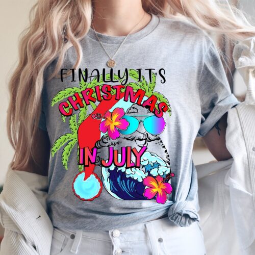 Christmas in July: Santa Summer Shirt & Mid-Year Holiday Vacation Tee image 0