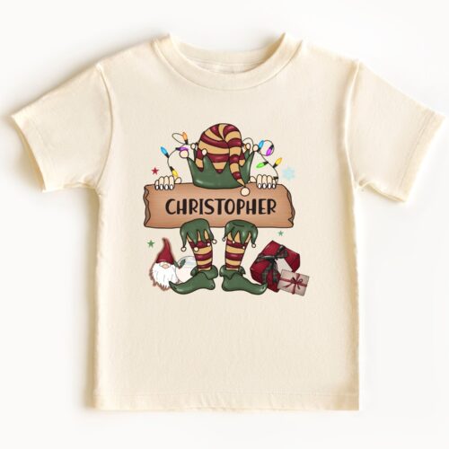 Custom Kids Christmas Shirt & Onesie® - Santa & Reindeer Design image 0