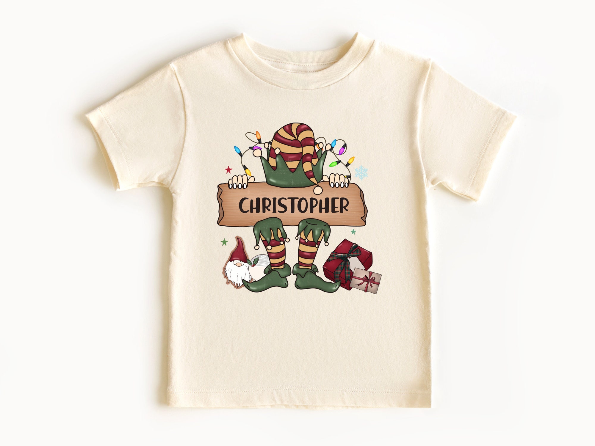 Custom Kids Christmas Shirt & Onesie® - Santa & Reindeer Design image 0