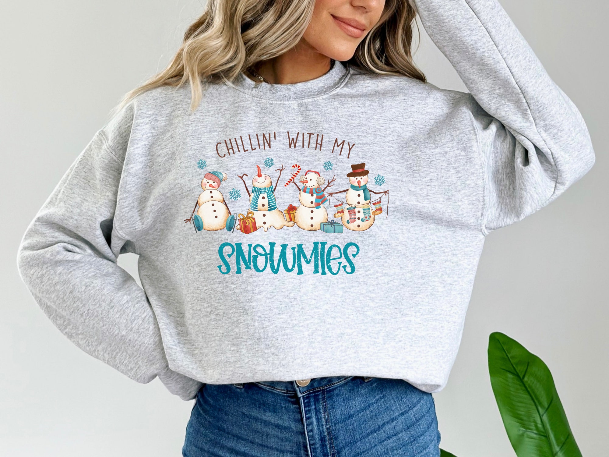 Chillin' With My Snowmies Christmas Sweatshirt image 2