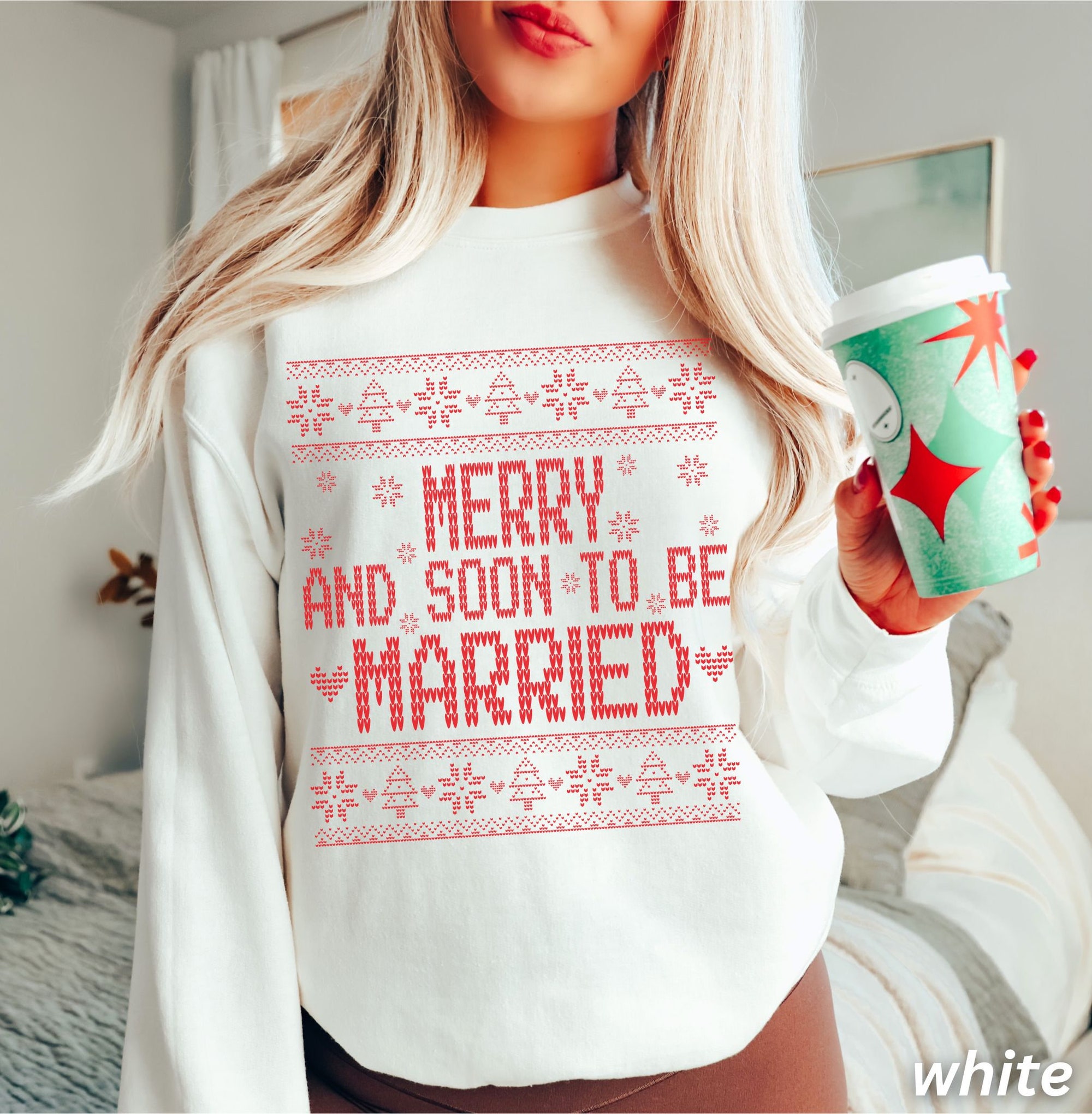 Merry & Married: Ugly Christmas Sweaters for Couples & Engagement Gift image 2